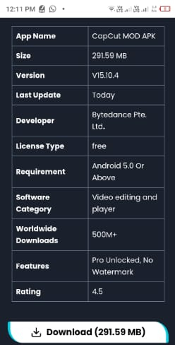 Install CapCut Mod APK